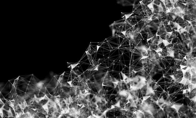 Close-up of abstract pattern against black background