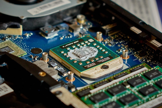 close-up of circuit board