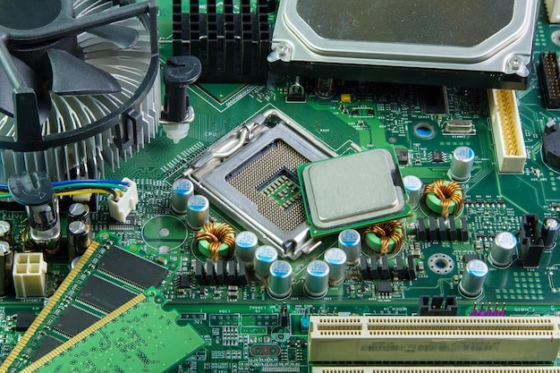 close-up of circuit board