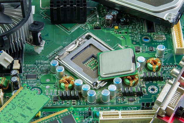close-up of circuit board