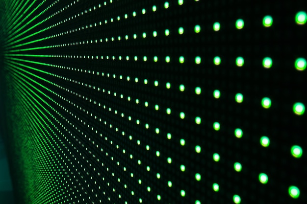 Close-up of green led wall