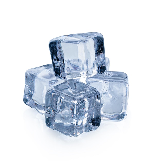 Close-up of ice crystals against white background