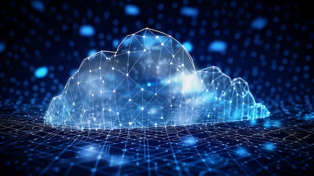 Cloud computing informational technology for Cyber security Cloud computing concept generative AI