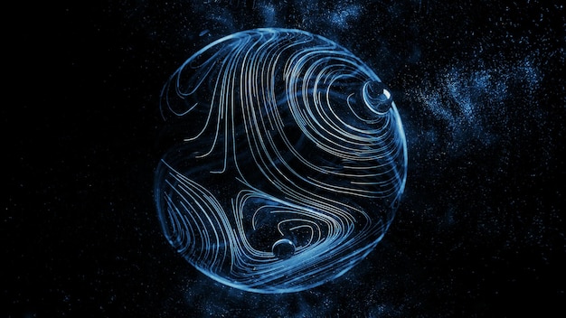 cloud network dark future technology background artificial intelligence line flow internet connections