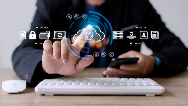 Cloud technology concept Computing data storage Software infrastructure
