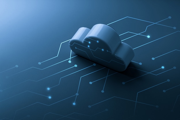 Cloud technology for online global business concept