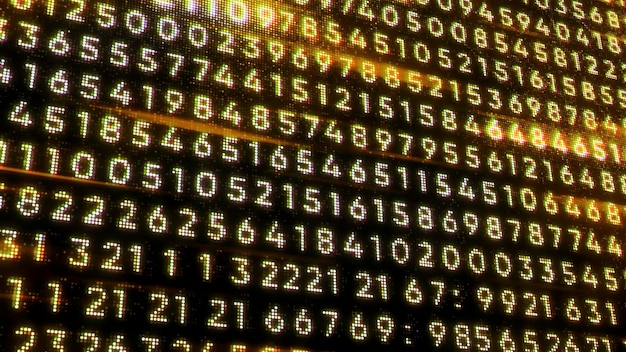 Code of changing numbers concept of digital world and matrix effect motion plexus pattern in