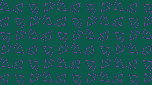Colorful abstract geometric triangle shape on green background