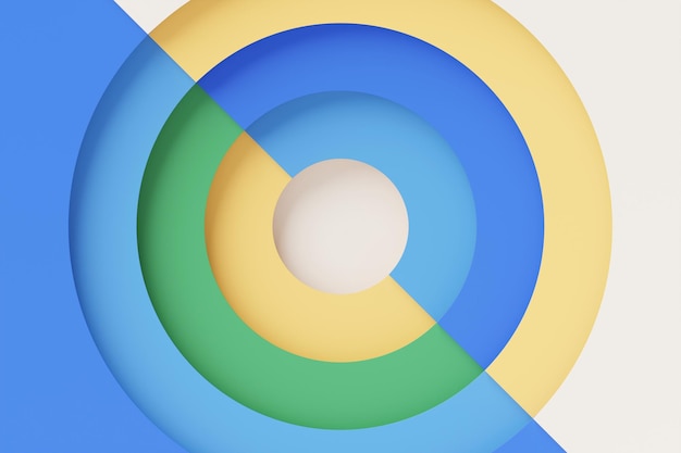 Colorful abstract wallpaper consisting of bright colored circles Color wheel Fun bright cheerful color background 3D illustration