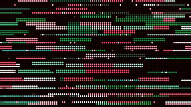 Colorful stripes of dots move in retro style motion animated background in style of s with moving