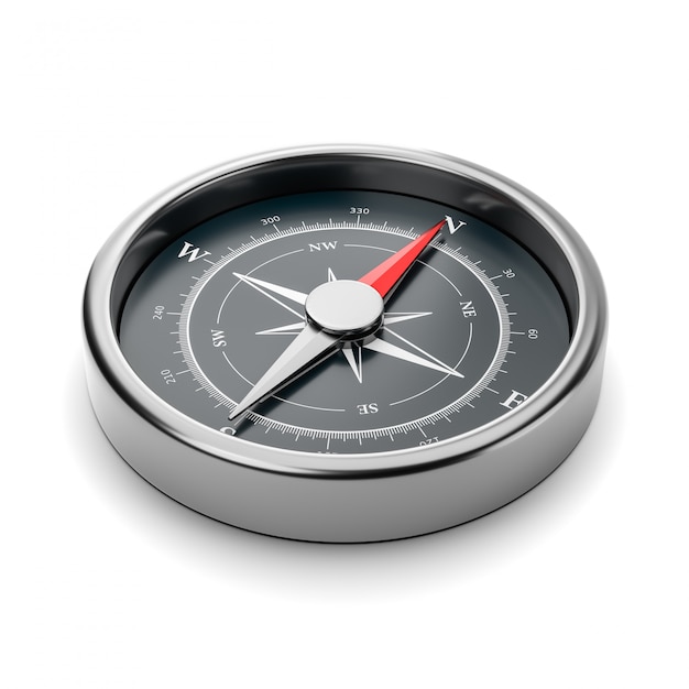Compass on White Background