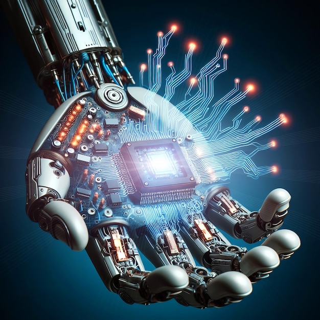 Computer connections with electronic circuits in the palm of hand