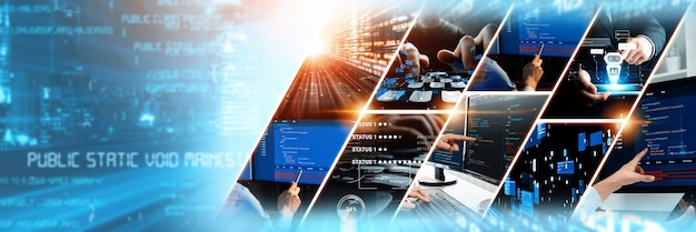 Computer programming coding and AI artificial intelligence NLP data development