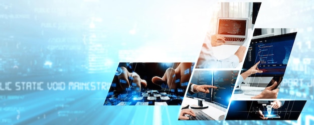 Computer programming coding and AI artificial intelligence NLP data development