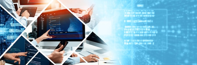Computer programming coding and AI artificial intelligence NLP data development