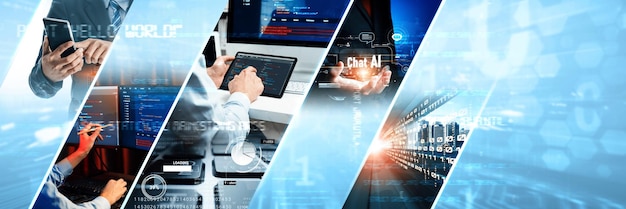 Computer programming coding and AI artificial intelligence NLP data development