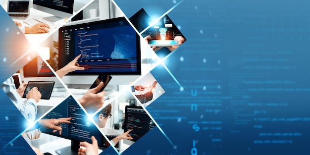 Computer programming coding and AI artificial intelligence NLP data development