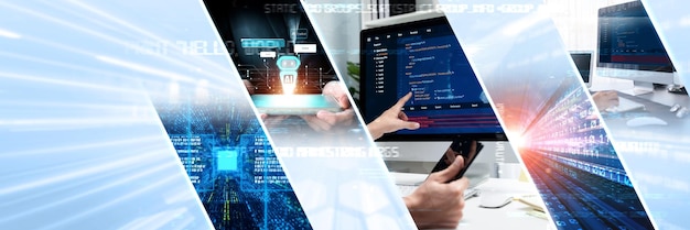 Computer programming coding and AI artificial intelligence NLP data development