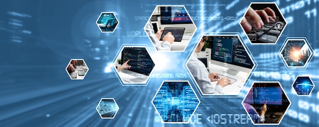Computer programming coding and AI artificial intelligence NLP data development