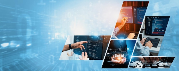 Computer programming coding and AI artificial intelligence NLP data development