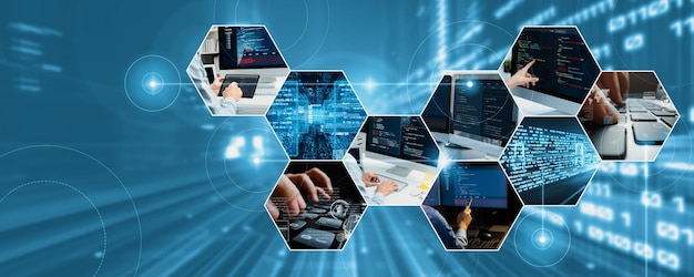 Computer programming coding and AI artificial intelligence NLP data development