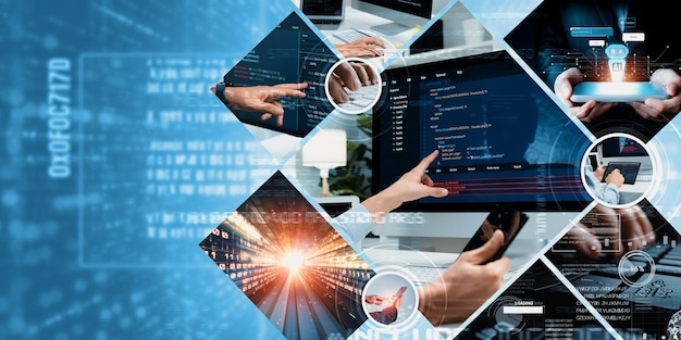 Computer programming coding and AI artificial intelligence NLP data development
