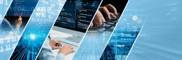 Computer programming coding and AI artificial intelligence NLP data development