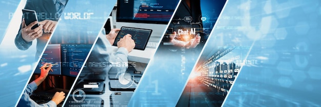 Computer programming coding and AI artificial intelligence NLP data development