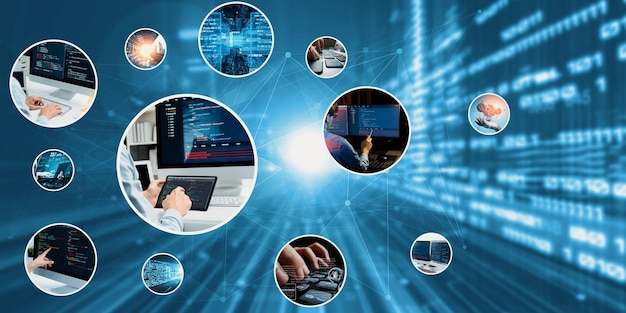Computer programming coding and AI artificial intelligence NLP data development