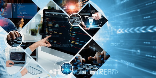 Computer programming coding and AI artificial intelligence NLP data development