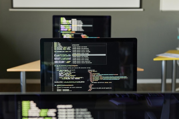Computers on desks
