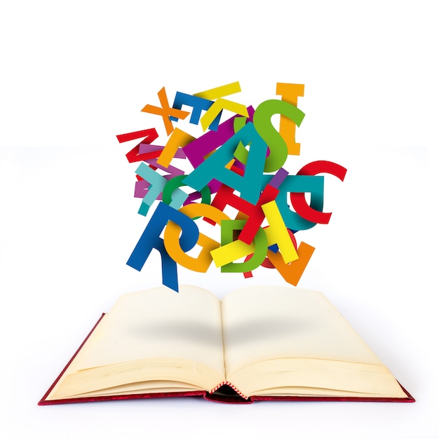 Concept of find the words to write a book