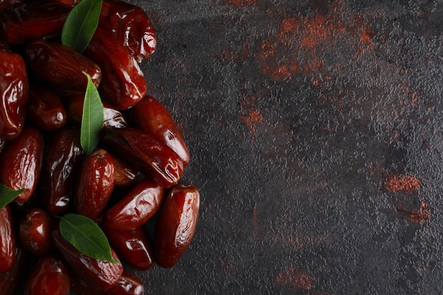concept of tasty food dates space for text