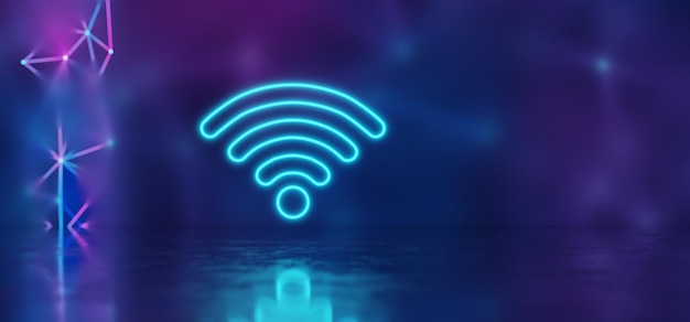 concept of wireless data transmission wifi 6 6g data radio concept 3d render