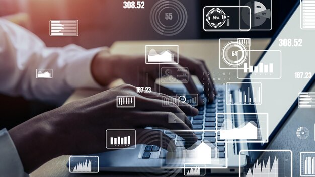 Conceptual business dashboard for financial data analysis