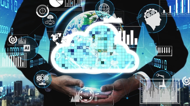 Conceptual cloud computing and data storage technology for future innovation