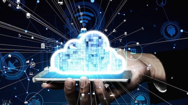 Conceptual cloud computing and data storage technology for future innovation