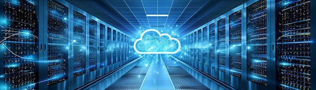 Conceptual cloud platform blends advanced computing resources via user friendly interface for seamless management
