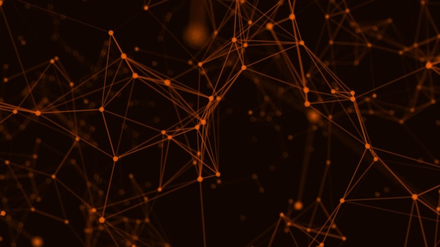 Connected polygons plexus vector background Plexus connection with lines and points background Abstract digital connection dots and lines