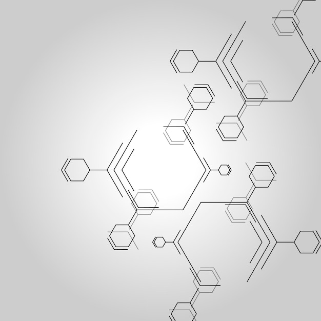 Connecting shapes on light background Business network concept Banner design