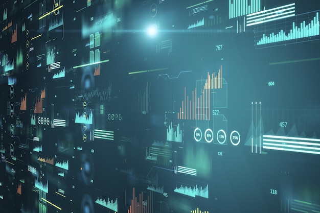 Creative big data charts texture