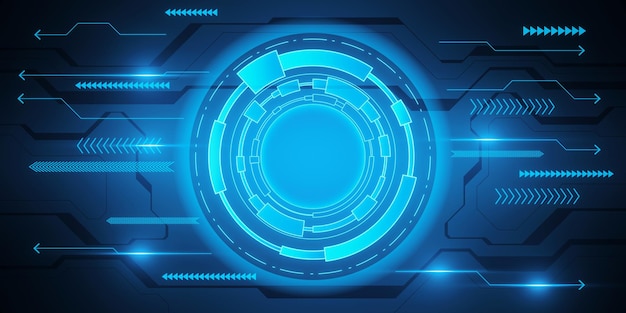 Creative blue hitech background Landing page concept 3D Rendering