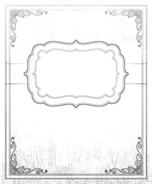 Creative picture frame illustration artistic text or images placeholder mock up template pencil drawn sketch illustration
