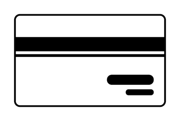 Credit card flat icon business symbol art black outline sign artwork