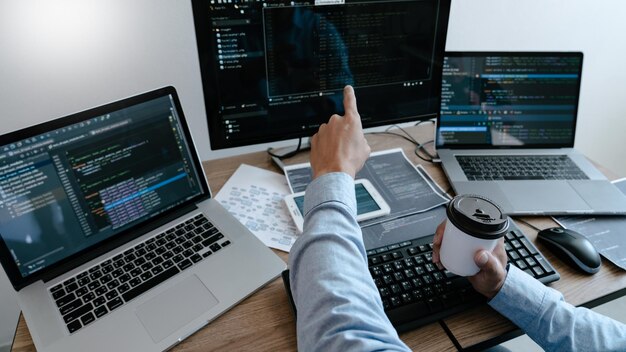 Cropped hands of person working on table