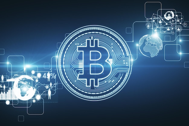 Cryptocurrency and banking concept