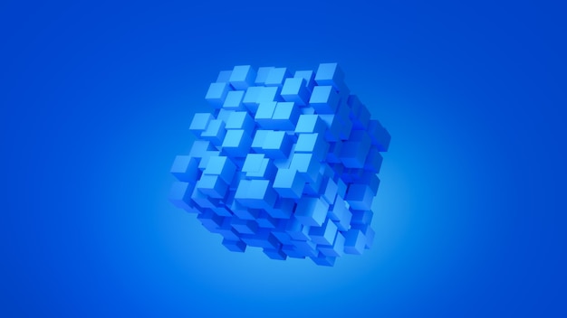 Cube geometric abstract background