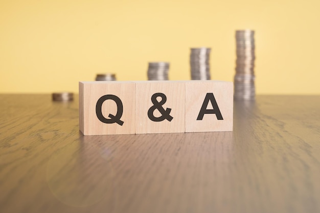 cubes with the text Q and A on them Question and Answer concept