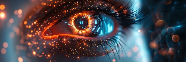 CuttingEdge Digital Technology Futuristic Eye with Data Overlay