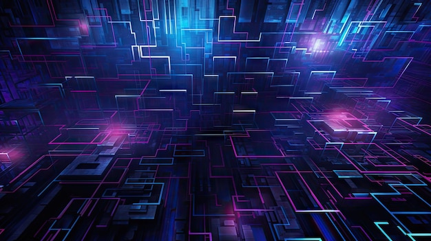 Cyberpunk Style Pattern Wallpaper Background